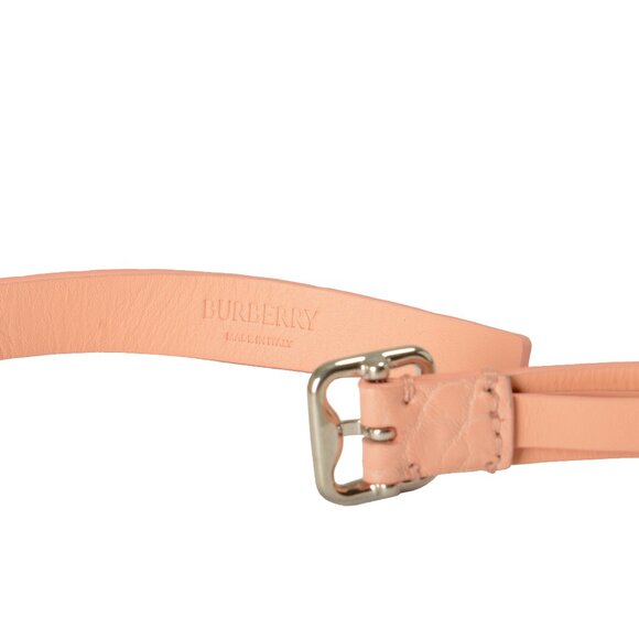 Burberry Women's Blush Pink Pebbled Leather Belt Sz S - Picture 3 of 3